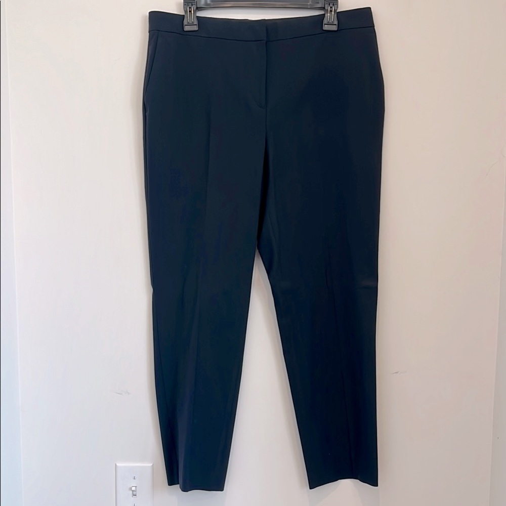 Ann Taylor Navy Tailored Straight-Leg Pants